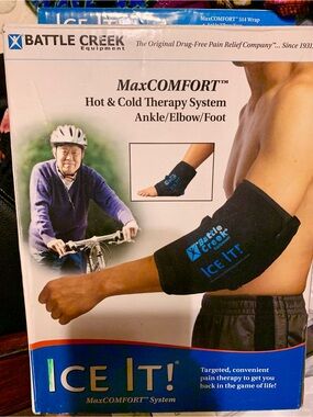 Battle Creek The Ice It MaxCOMFORT Ankle/Elbow/Foot System, Hot/Cold. New